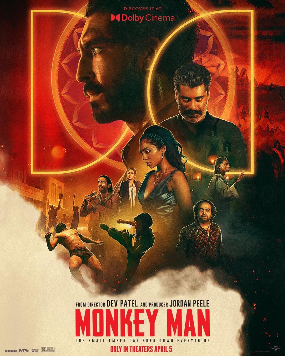 Dev Patel Monkey Man poster