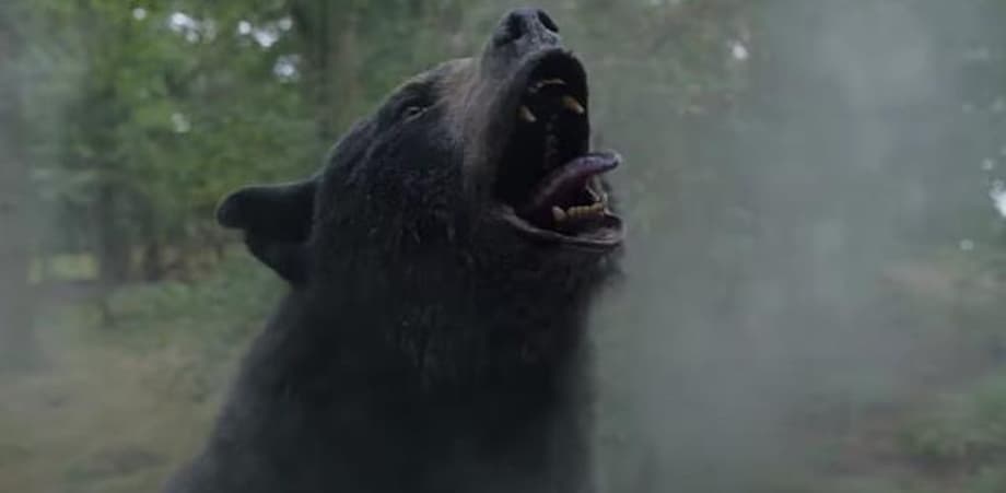 COCAINE BEAR Goes On A Drug-Fuelled Killing Spree In First Red Band Trailer